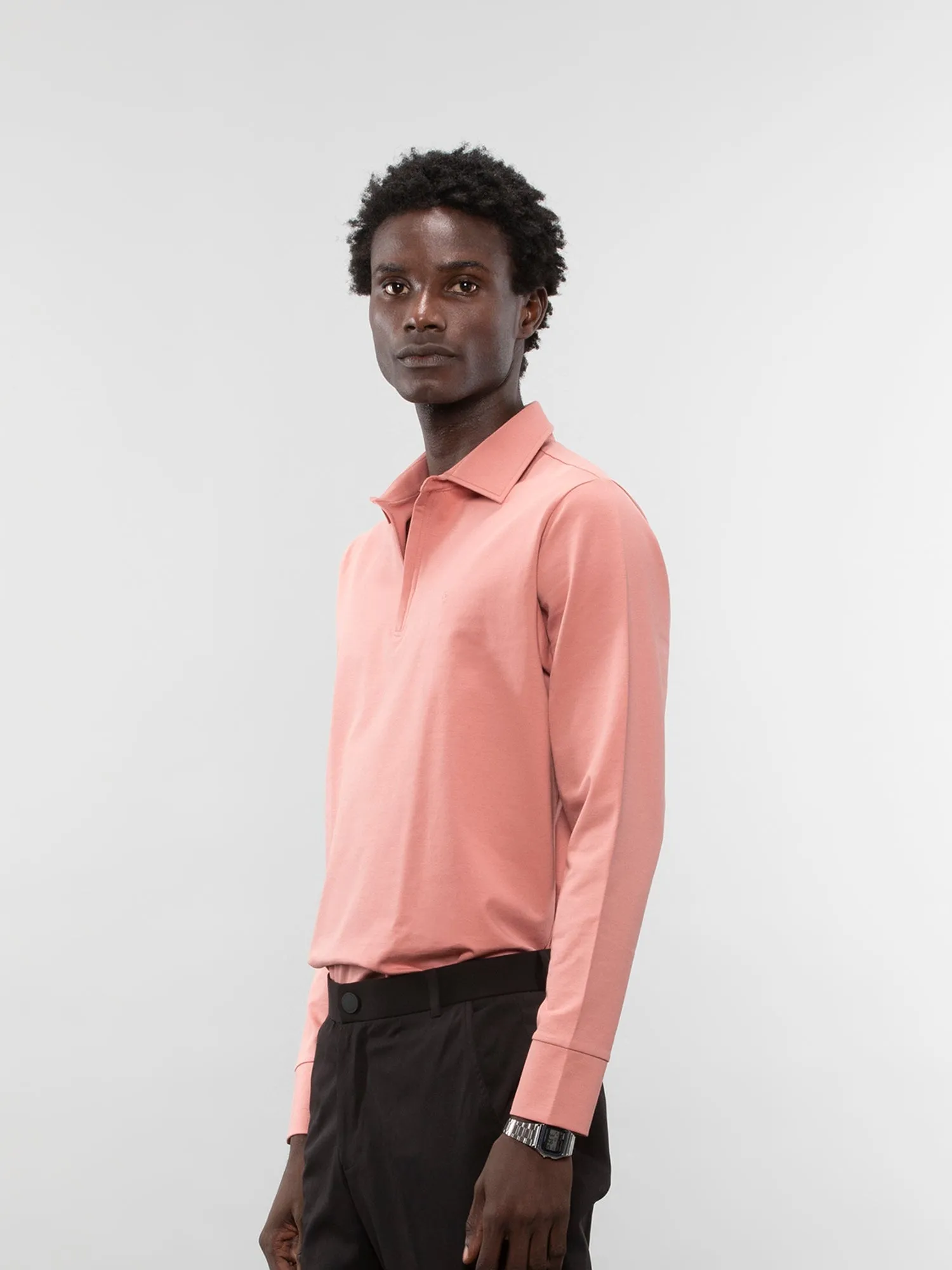 Full-sleeve performance polo