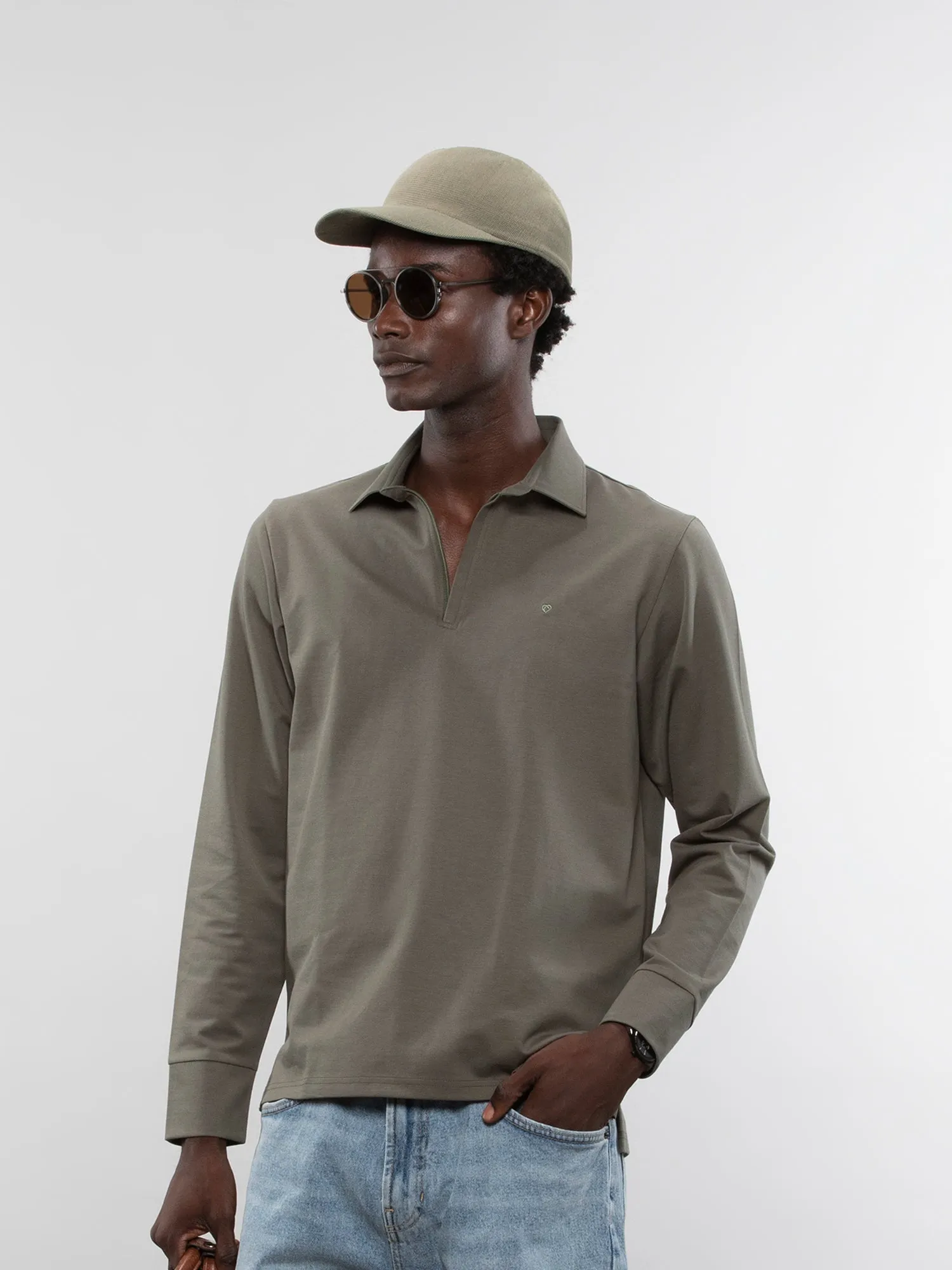 Full-sleeve performance polo