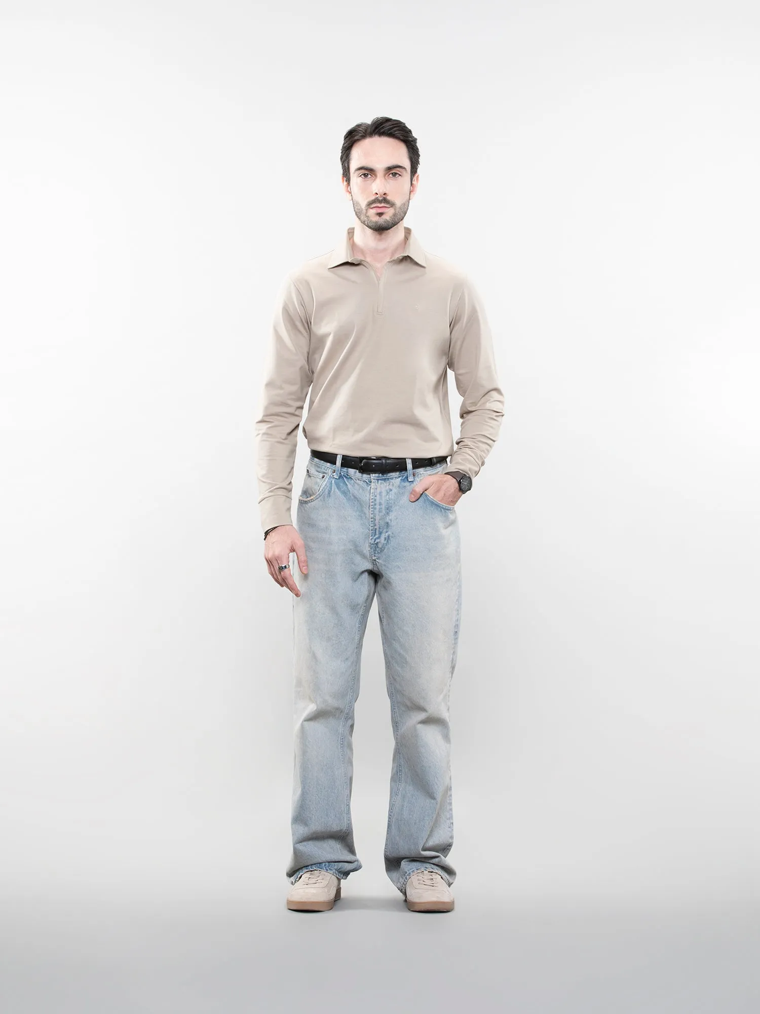 Full-sleeve performance polo