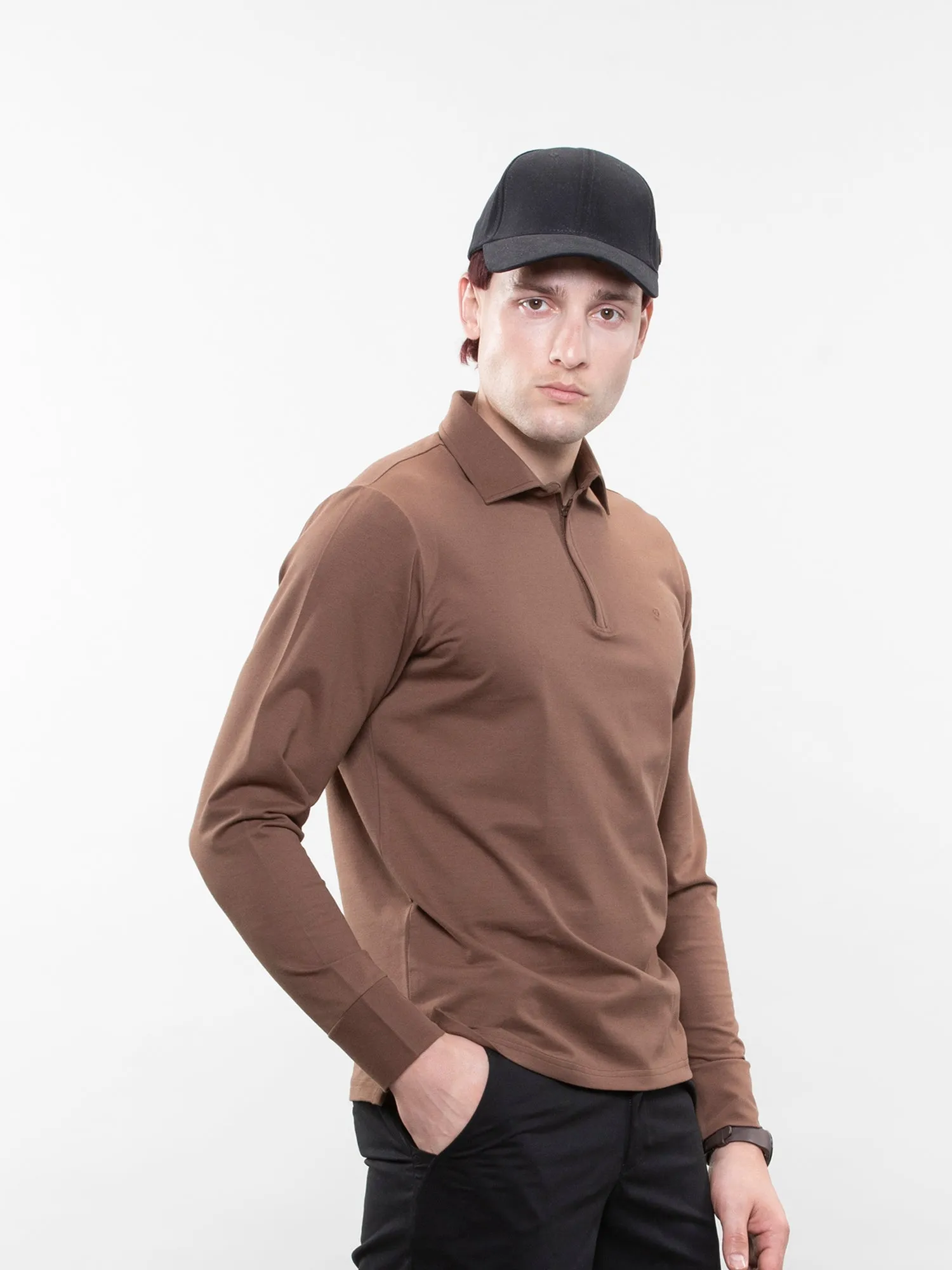 Full-sleeve performance polo