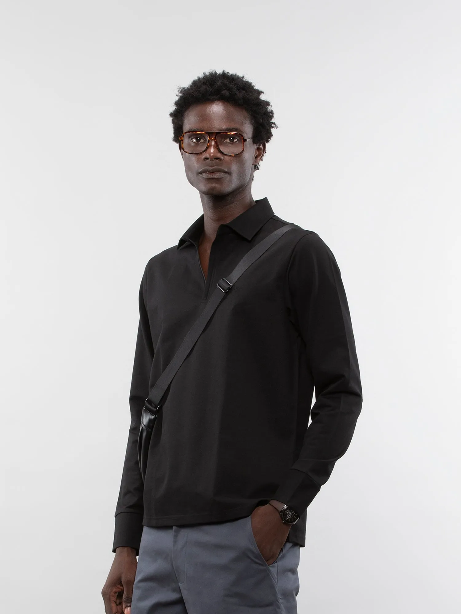 Full-sleeve performance polo