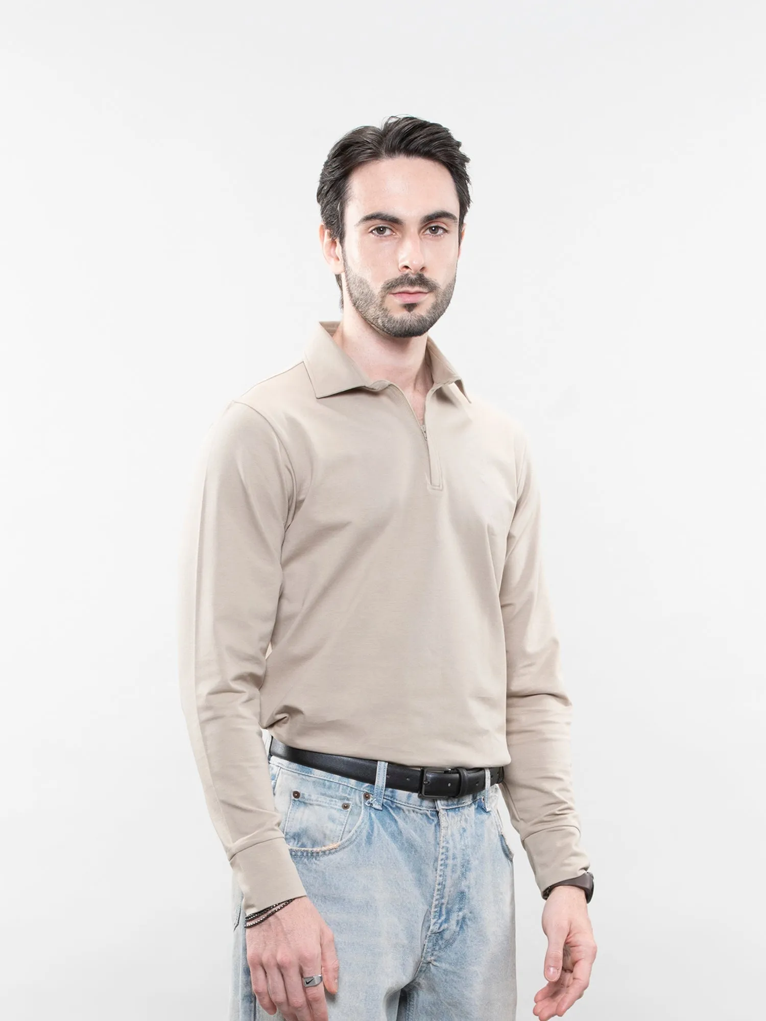 Full-sleeve performance polo