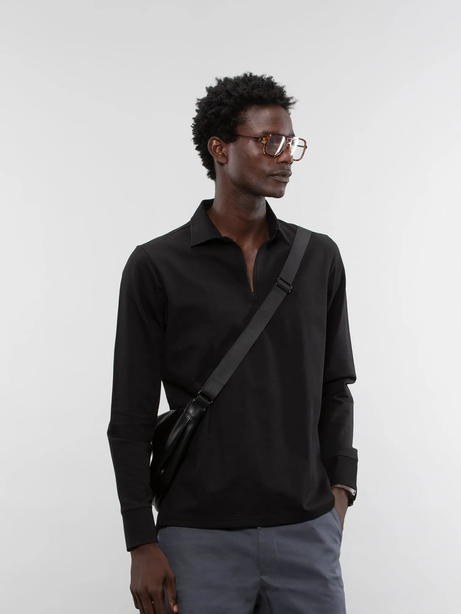 Full-sleeve performance polo