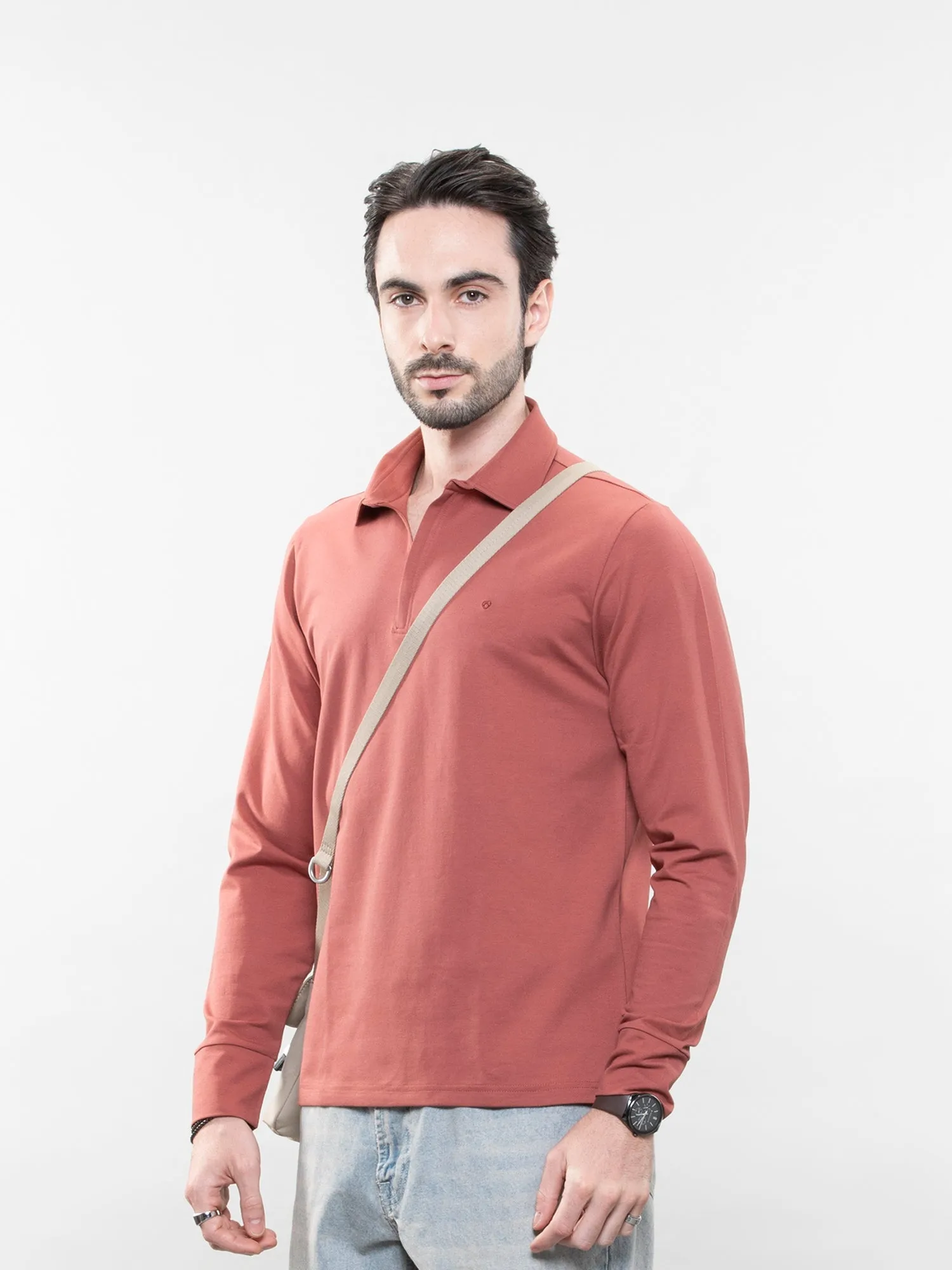 Full-sleeve performance polo