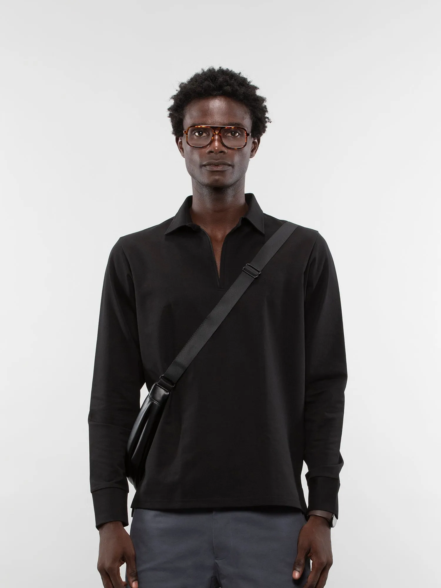 Full-sleeve performance polo