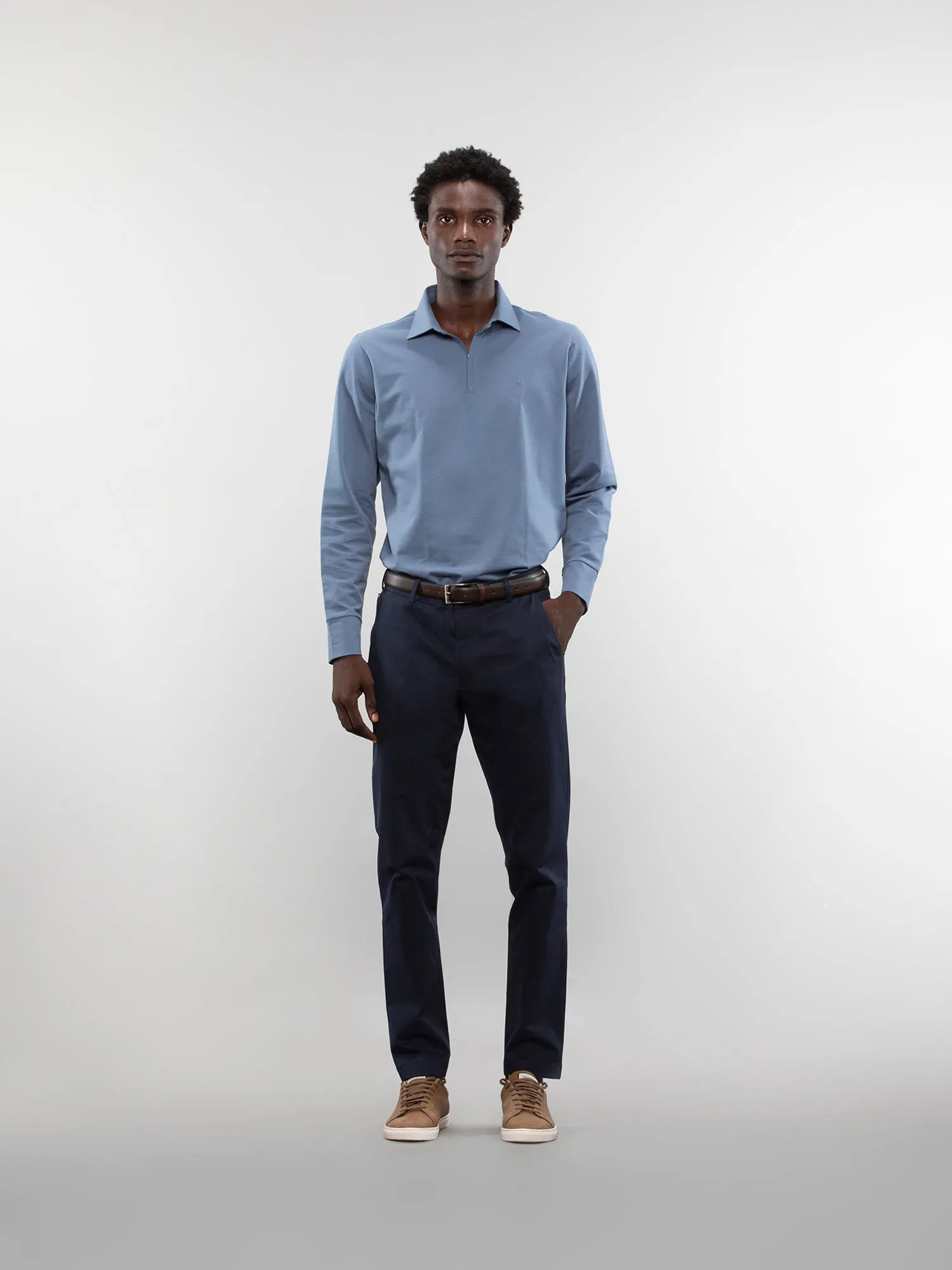 Full-sleeve performance polo