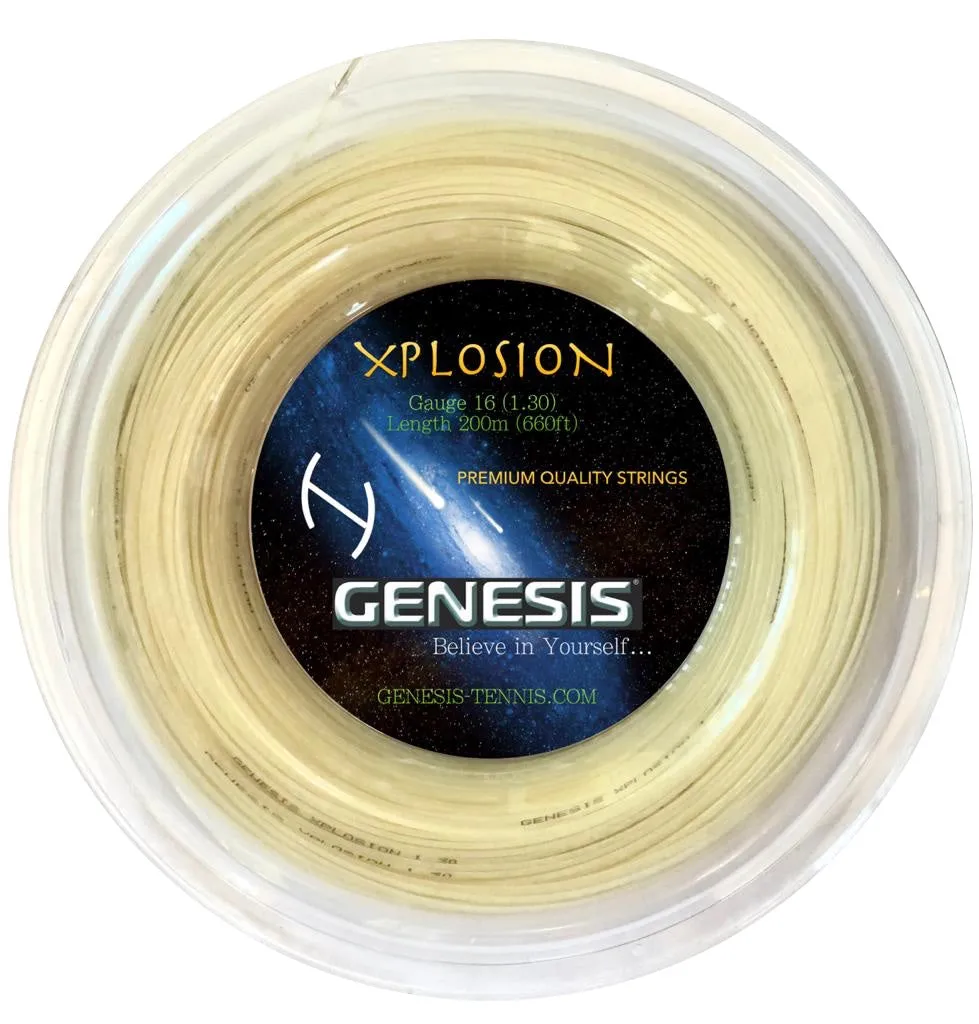 Genesis Xplosion 17 1.25mm Tennis String Reel (Natural) (200m)