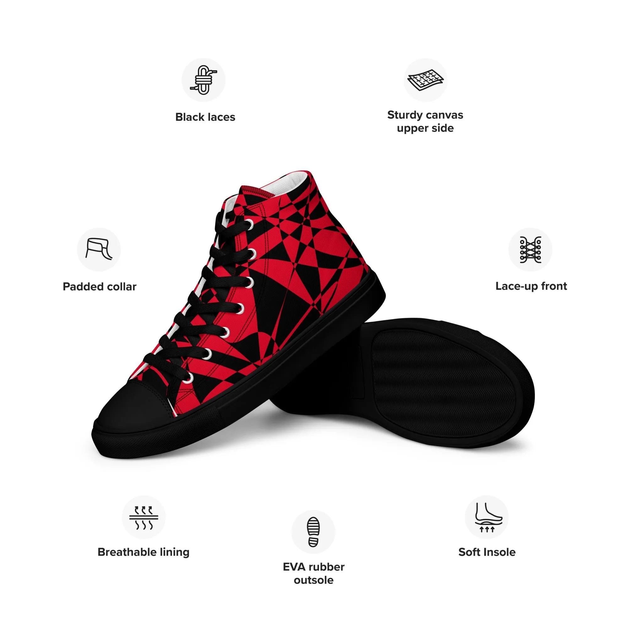 Geometry - Women's High Top Sneakers