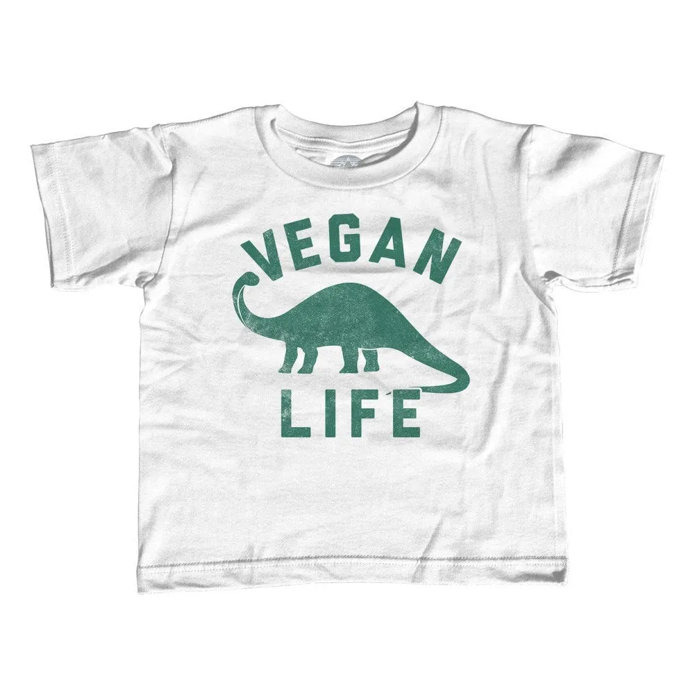 Girl's Brontosaurus Vegan Life T-Shirt - Unisex Fit - Funny Vegan Shirt