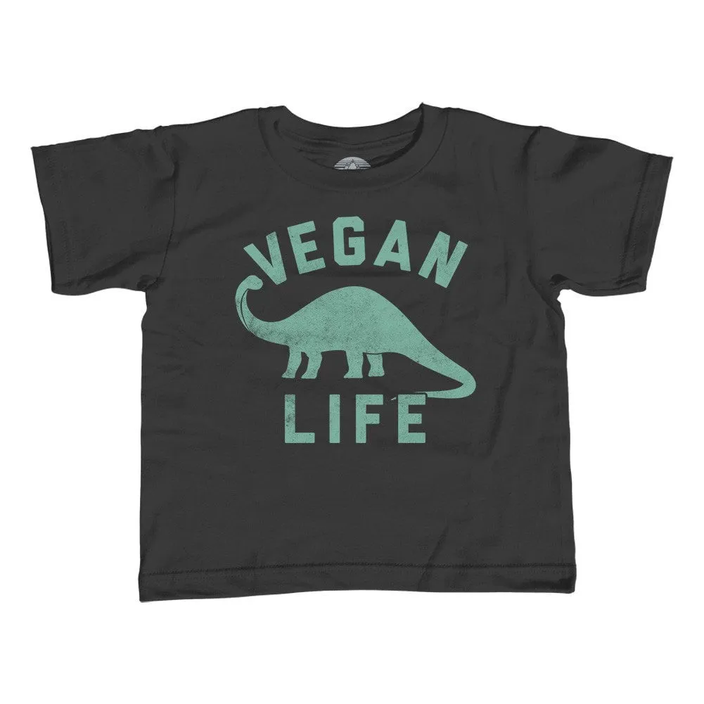Girl's Brontosaurus Vegan Life T-Shirt - Unisex Fit - Funny Vegan Shirt