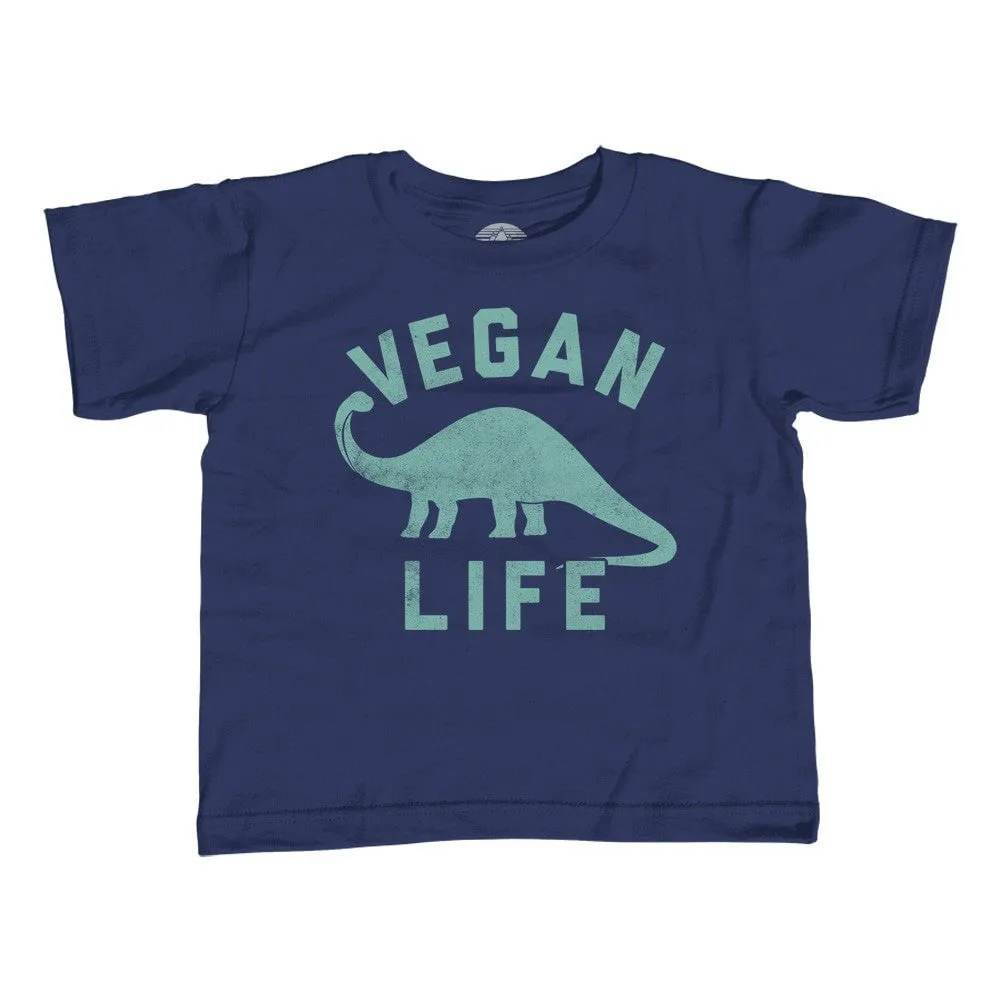 Girl's Brontosaurus Vegan Life T-Shirt - Unisex Fit - Funny Vegan Shirt