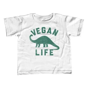 Girl's Brontosaurus Vegan Life T-Shirt - Unisex Fit - Funny Vegan Shirt