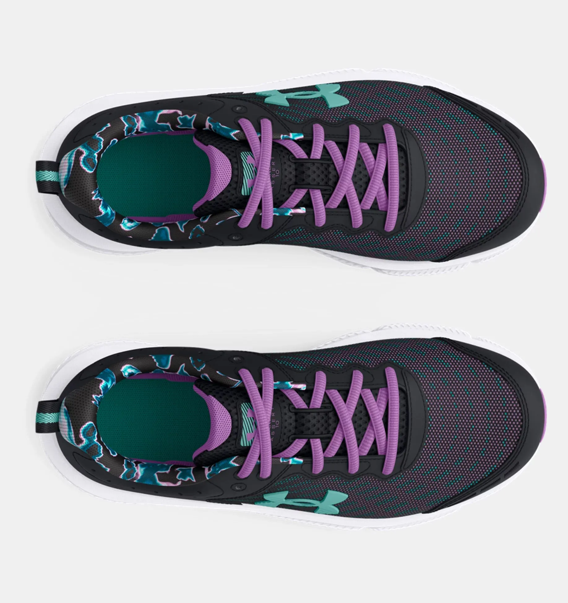 Girls' Grade School UA Assert 10 Printed Running Shoes