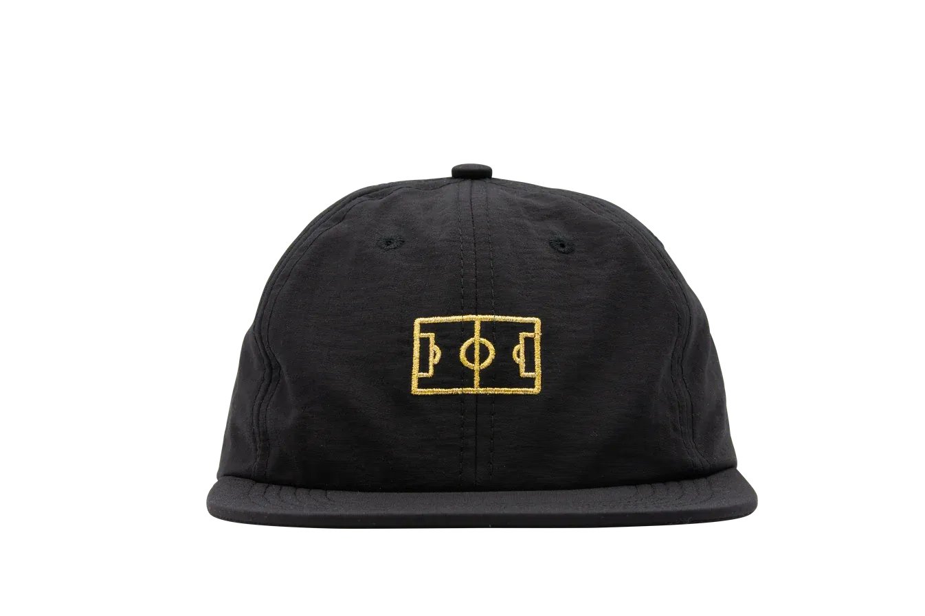 Goiaba E.C. - Campo 6-Panel Nylon Hat - Black/Gold