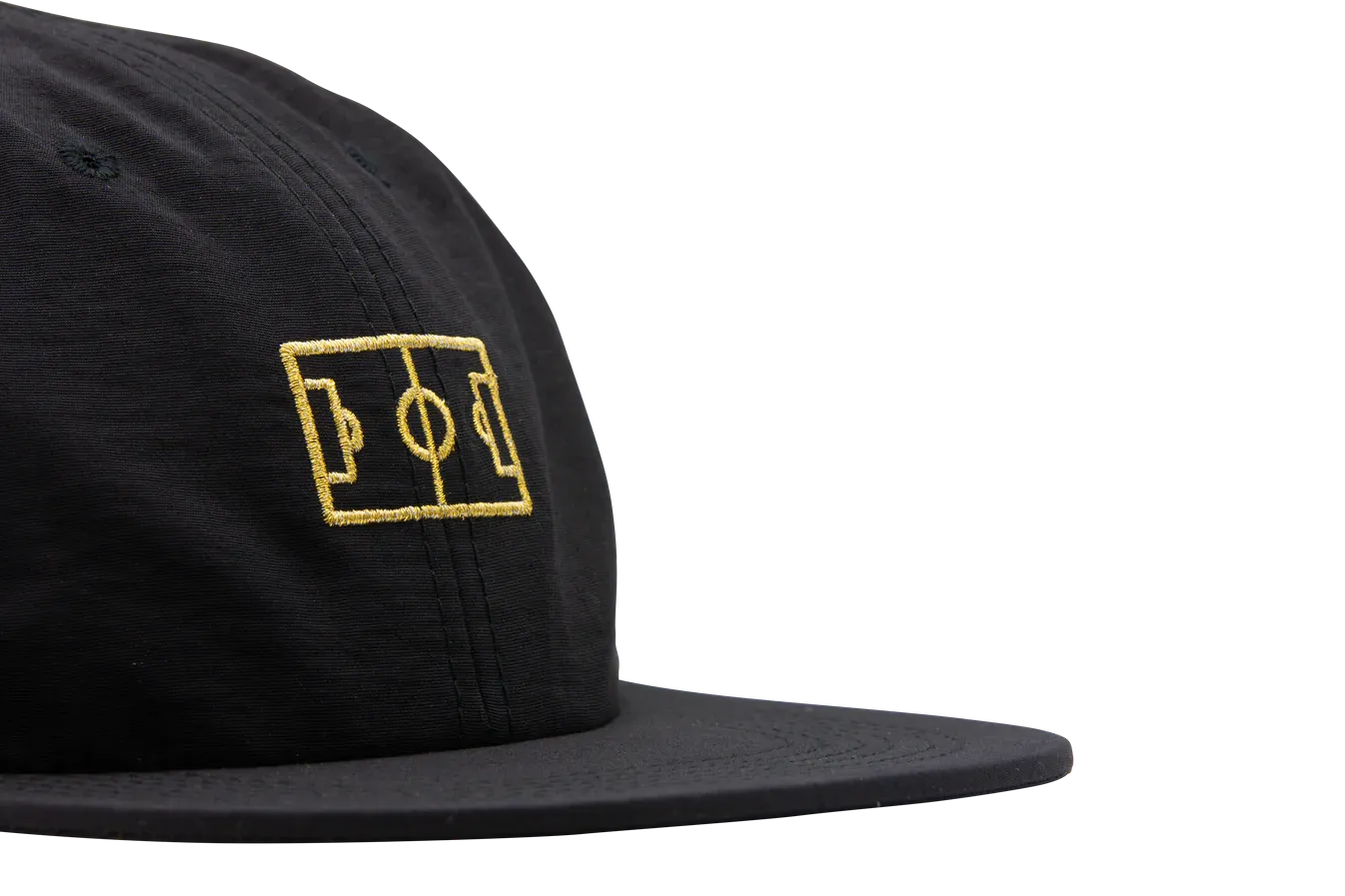 Goiaba E.C. - Campo 6-Panel Nylon Hat - Black/Gold