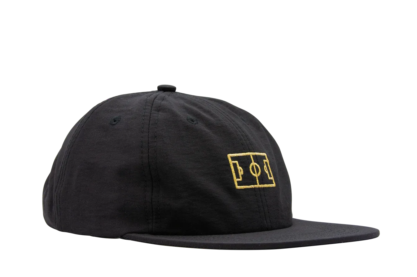 Goiaba E.C. - Campo 6-Panel Nylon Hat - Black/Gold