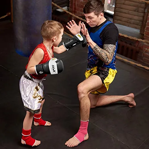 Hawk Sports Kids Boxing Gloves for Kids Children Youth Punching Bag Kickboxing Muay Thai Mitts MMA Training Sparring Gloves (Black, 4 oz)