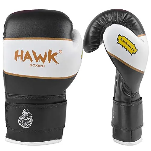Hawk Sports Kids Boxing Gloves for Kids Children Youth Punching Bag Kickboxing Muay Thai Mitts MMA Training Sparring Gloves (Black, 4 oz)