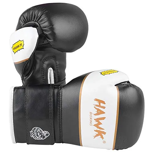 Hawk Sports Kids Boxing Gloves for Kids Children Youth Punching Bag Kickboxing Muay Thai Mitts MMA Training Sparring Gloves (Black, 4 oz)