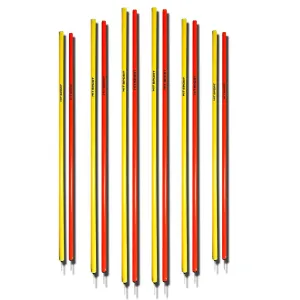 Hit Sport Training Boundary Poles Orange/Yellow Set of 12 with Bag