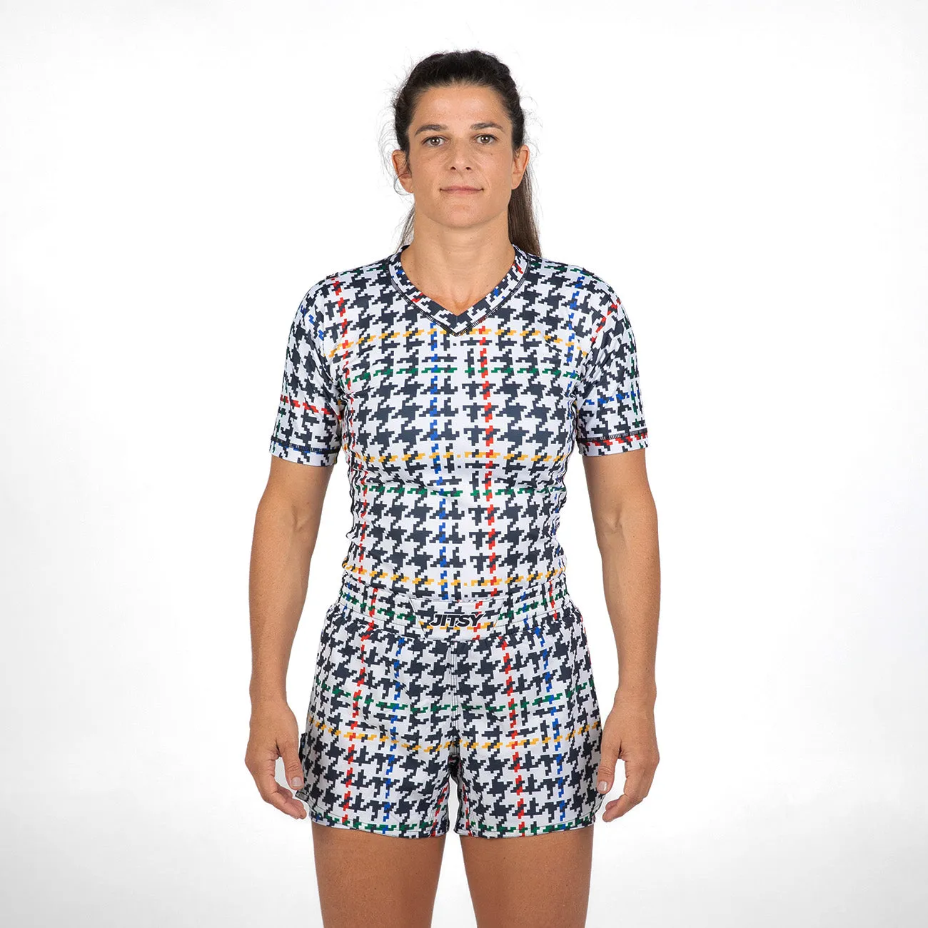 Houndstooth Rash Guard - Women