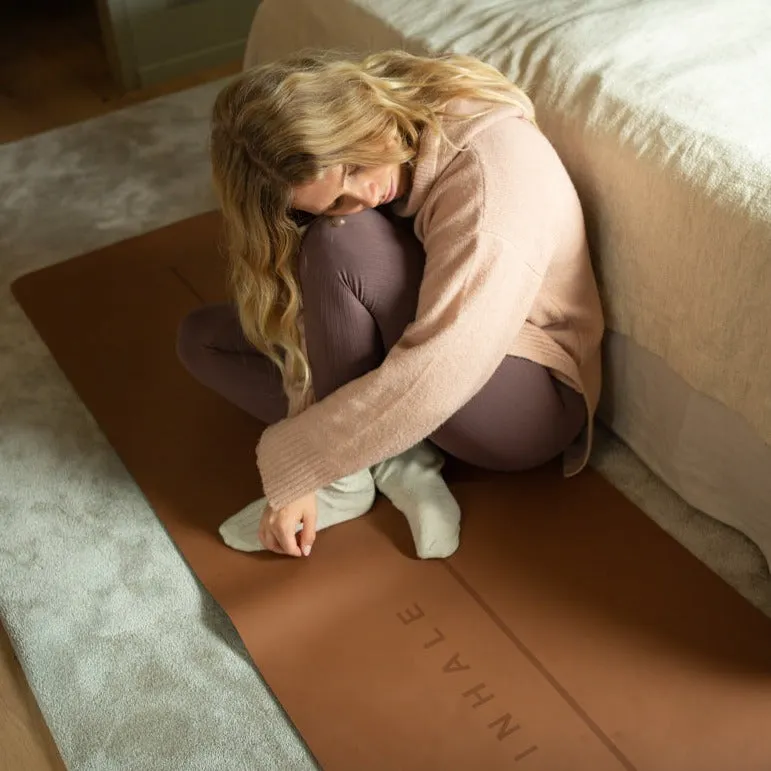 Inhale Exhale Super Grip Yoga Mat Caramel/ Beige: 3,5 mm