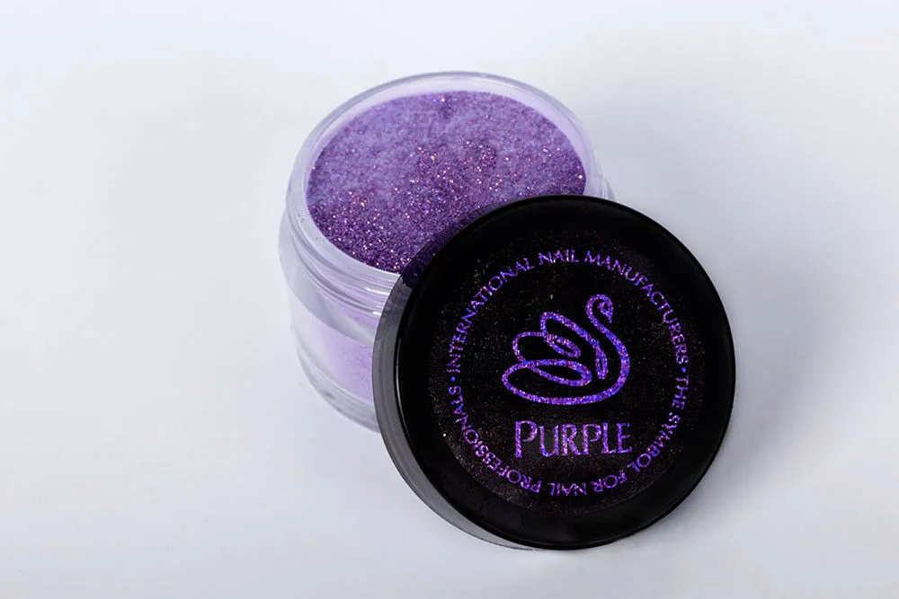 INM Northern Lights Holographic Gold Glitter Acrylic Nail Powder 0.5 oz