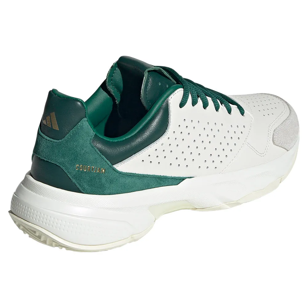 Juniors' CourtJam Control 3 Premium Tennis Shoes White and Collegiate Green