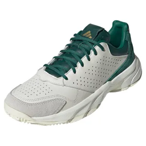 Juniors' CourtJam Control 3 Premium Tennis Shoes White and Collegiate Green
