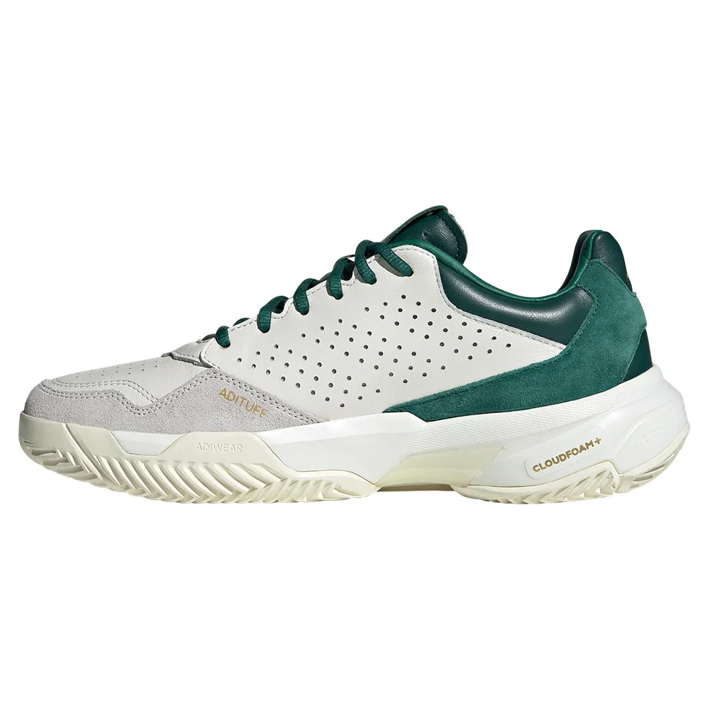 Juniors' CourtJam Control 3 Premium Tennis Shoes White and Collegiate Green