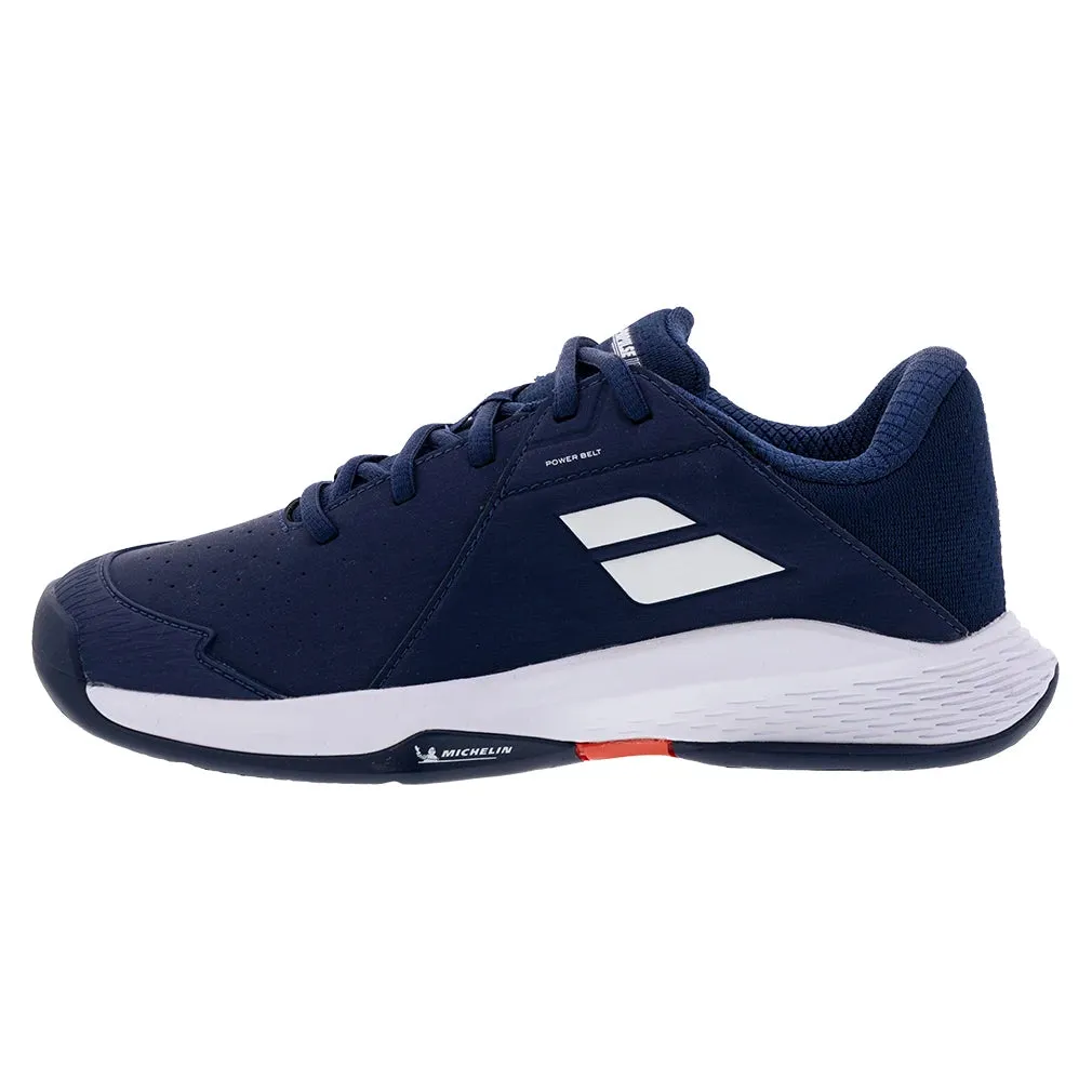 Juniors` Propulse 3 Tennis Shoes Estate Blue and White