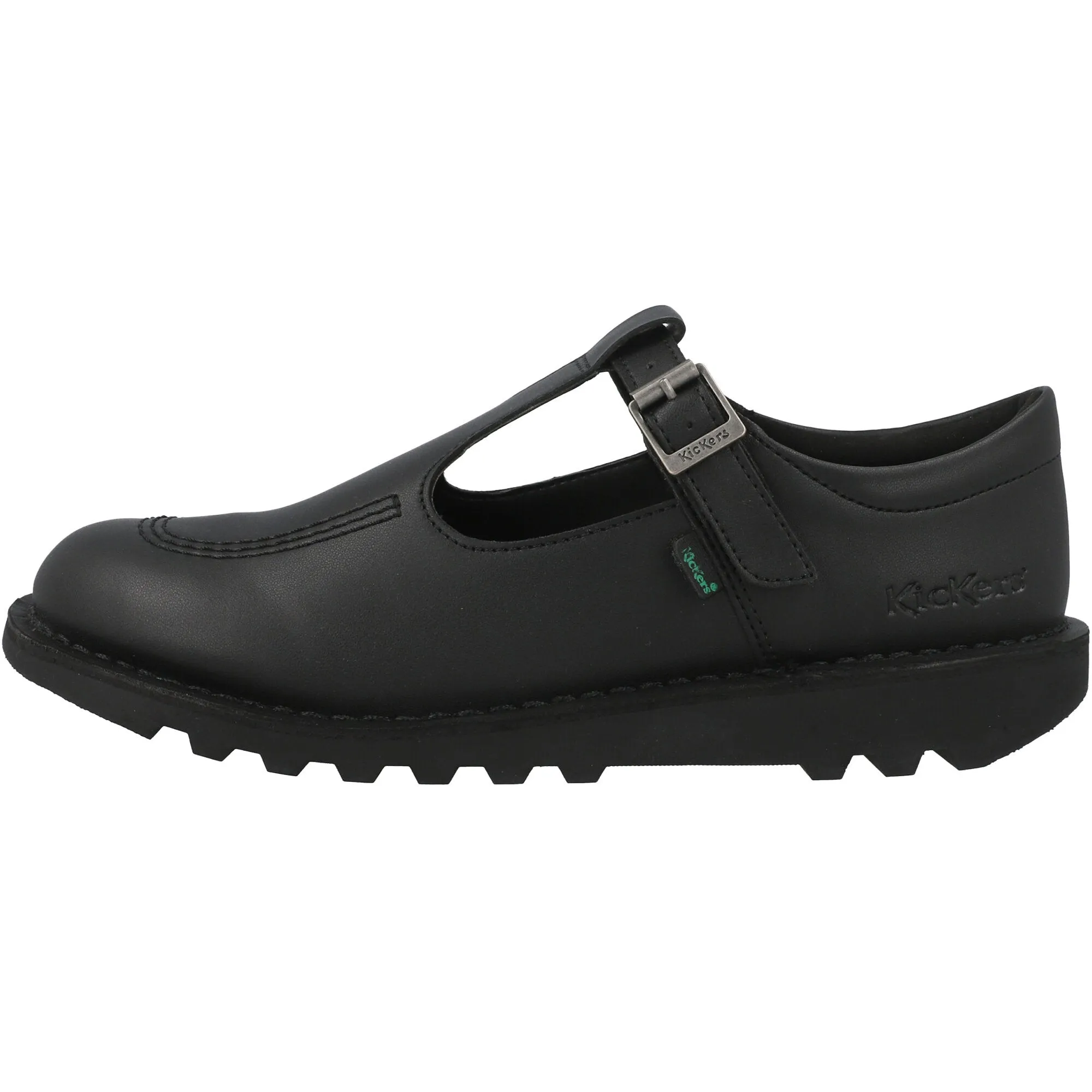 Kickers Kick T Vegan Y Black School Shoes