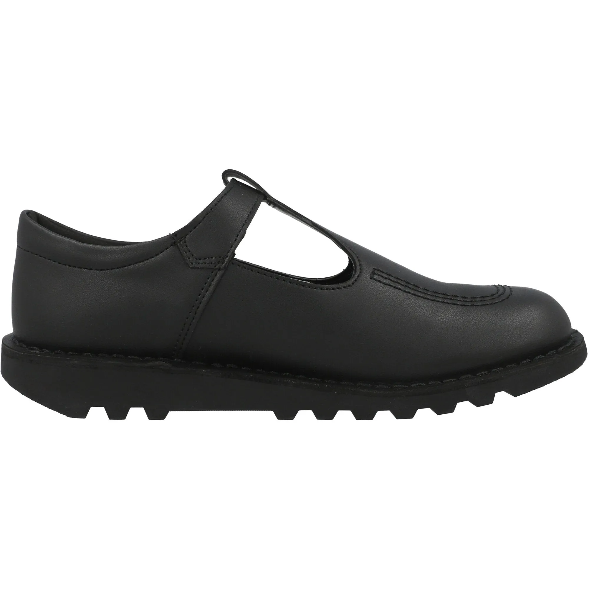 Kickers Kick T Vegan Y Black School Shoes