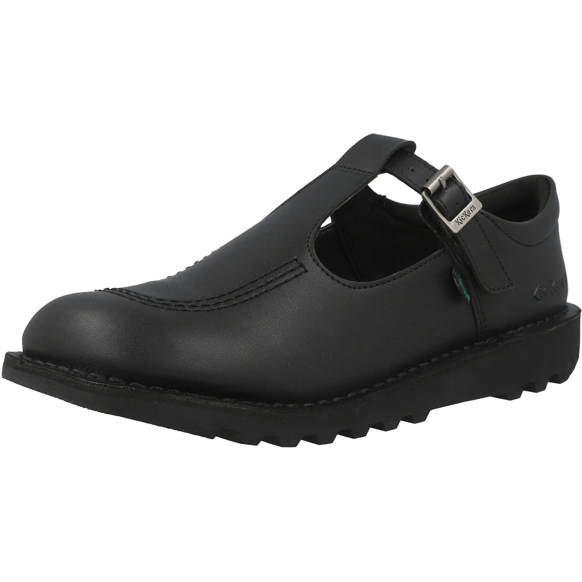 Kickers Kick T Vegan Y Black School Shoes