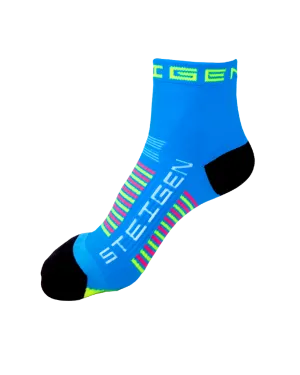Kids Blue Running Socks ¼ Length