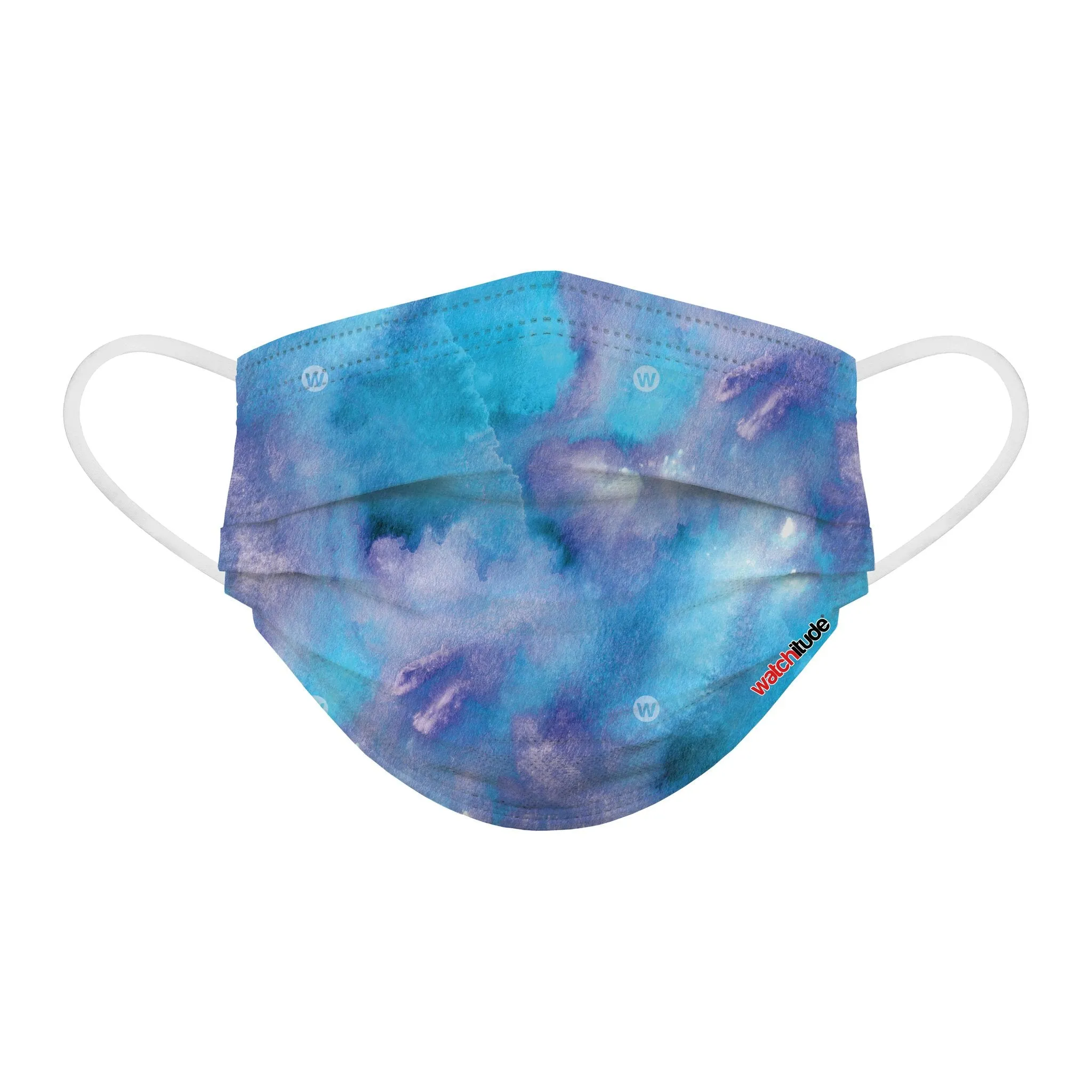 Kids Disposable Masks - Rainbow Tie Dye / Purple Tie Dye
