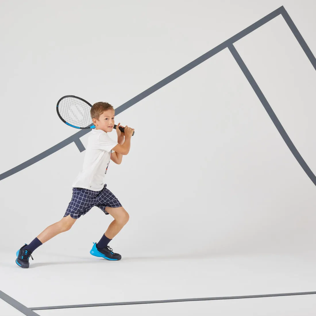 Kids' Tennis Shoes with Rip-Tab TS500 Fast - Shine