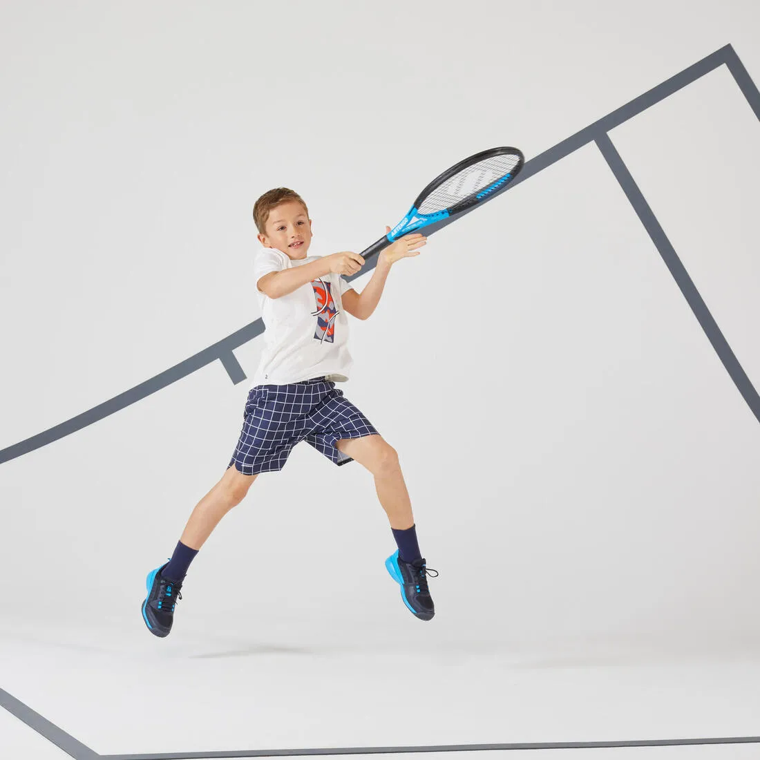 Kids' Tennis Shoes with Rip-Tab TS500 Fast - Shine