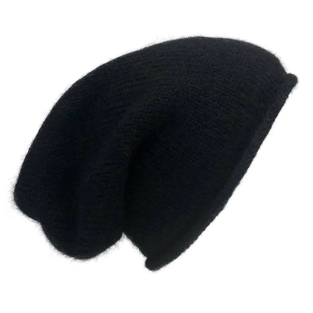 Knit Alpaca Beanie - Black
