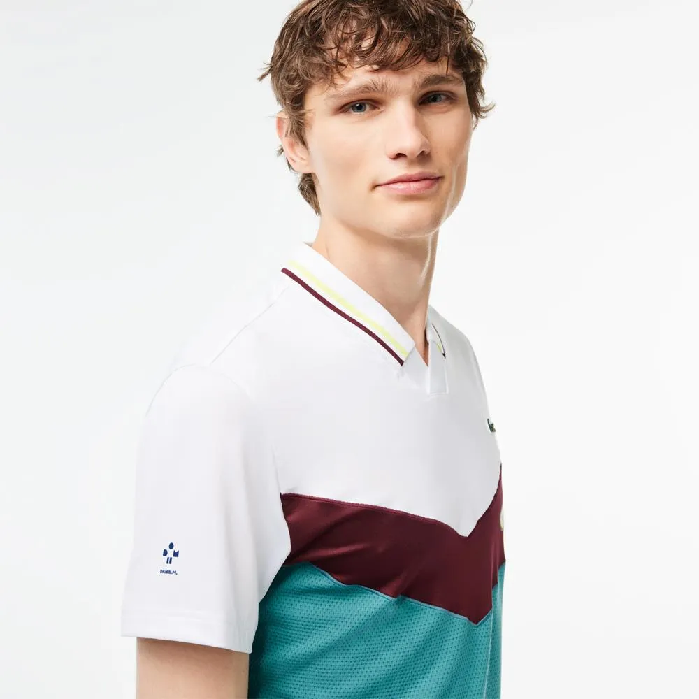Lacoste Men's Medvedev Seamless Slimfit Polo - White/Multi