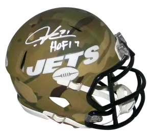 LADAINIAN TOMLINSON SIGNED NEW YORK JETS CAMO SPEED MINI HELMET W/ HOF 17