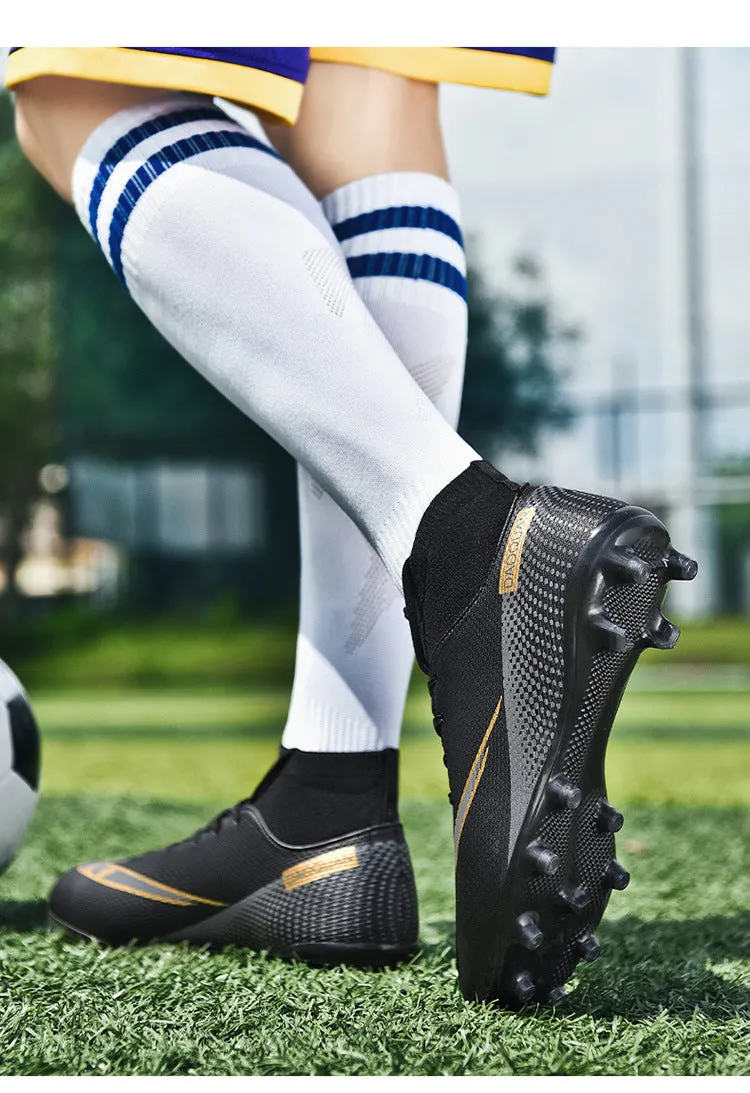 Large Adult and Kids' Soccer Cleats, Training