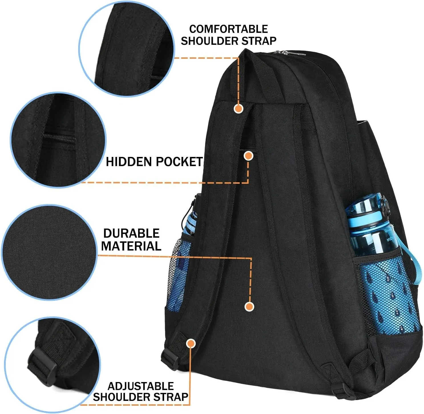 Large Tennis Backpack for Women and Men Hold Tennis Racket and Other Accessories