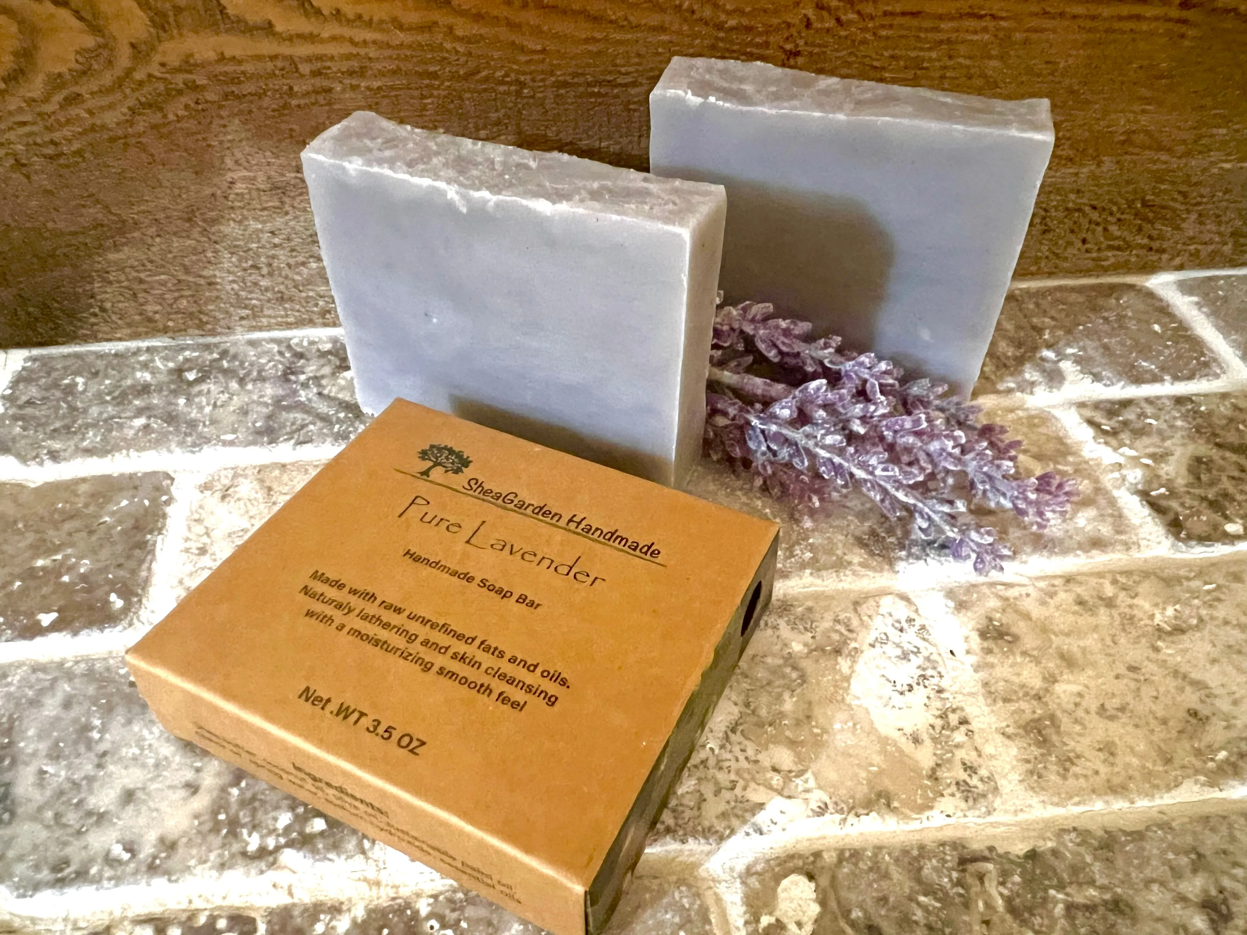 Lavender Soap, Eco Friendly, Plastic Free, Handmade, Rustic Vegan Bar Soap