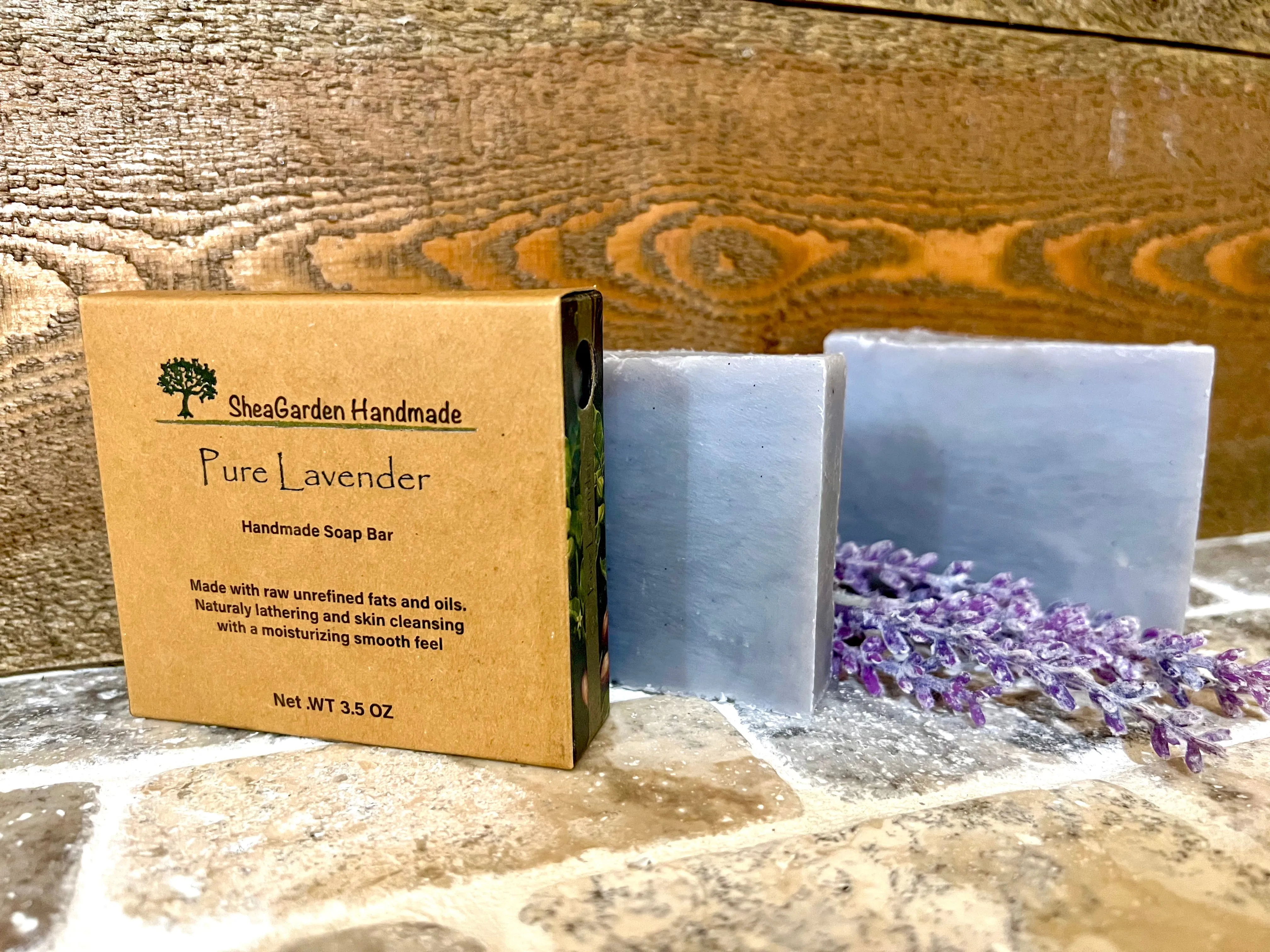 Lavender Soap, Eco Friendly, Plastic Free, Handmade, Rustic Vegan Bar Soap
