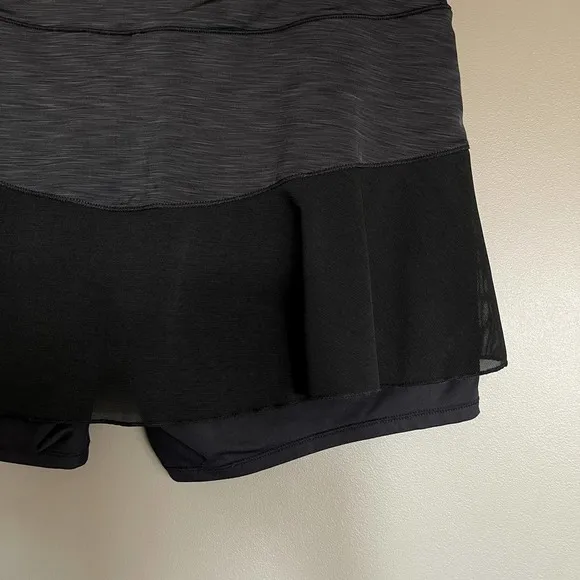 Lole Ace Skort Black Grey Size Medium Tennis Running Golf Gym Skirt Shorts