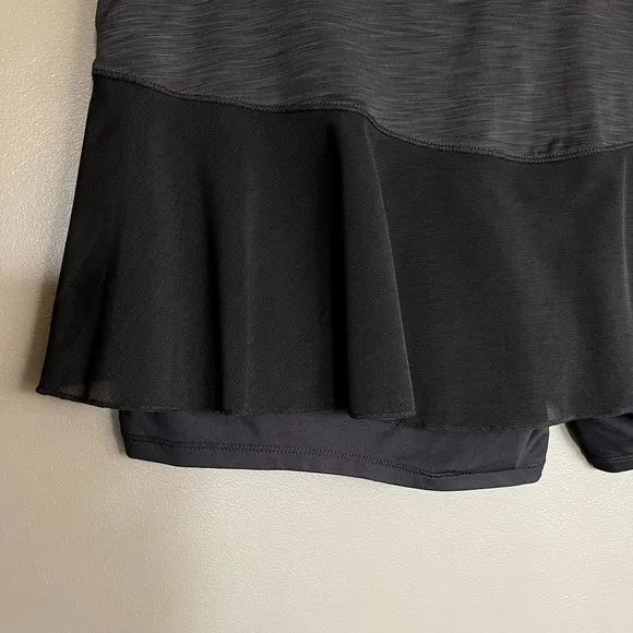 Lole Ace Skort Black Grey Size Medium Tennis Running Golf Gym Skirt Shorts