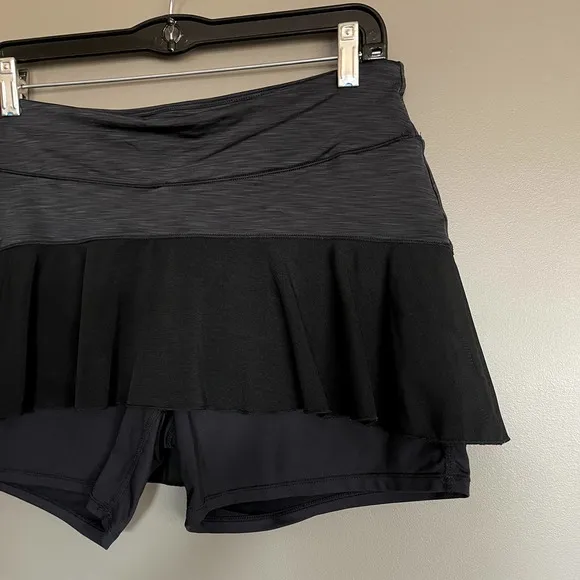 Lole Ace Skort Black Grey Size Medium Tennis Running Golf Gym Skirt Shorts
