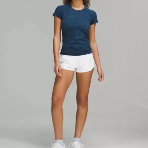Lululemon White Running Hotty Hot Low-Rise Lined Short 2.5&quot; Size 14 Regular