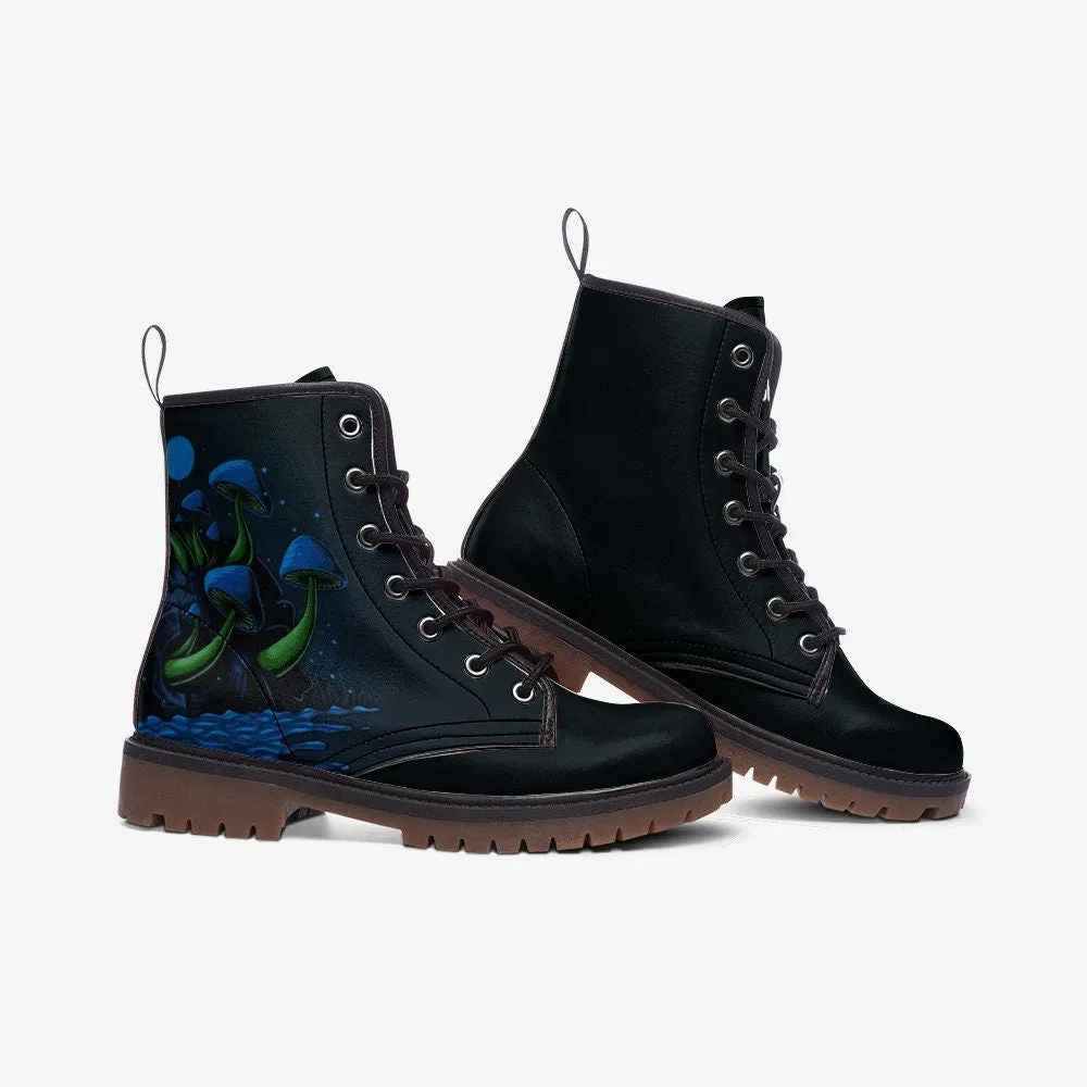 Magic Mushroom Vegan Leather Unisex Boots